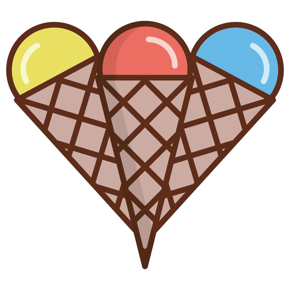 ice cream cone icon, suitable for a wide range of digital creative projects. vector