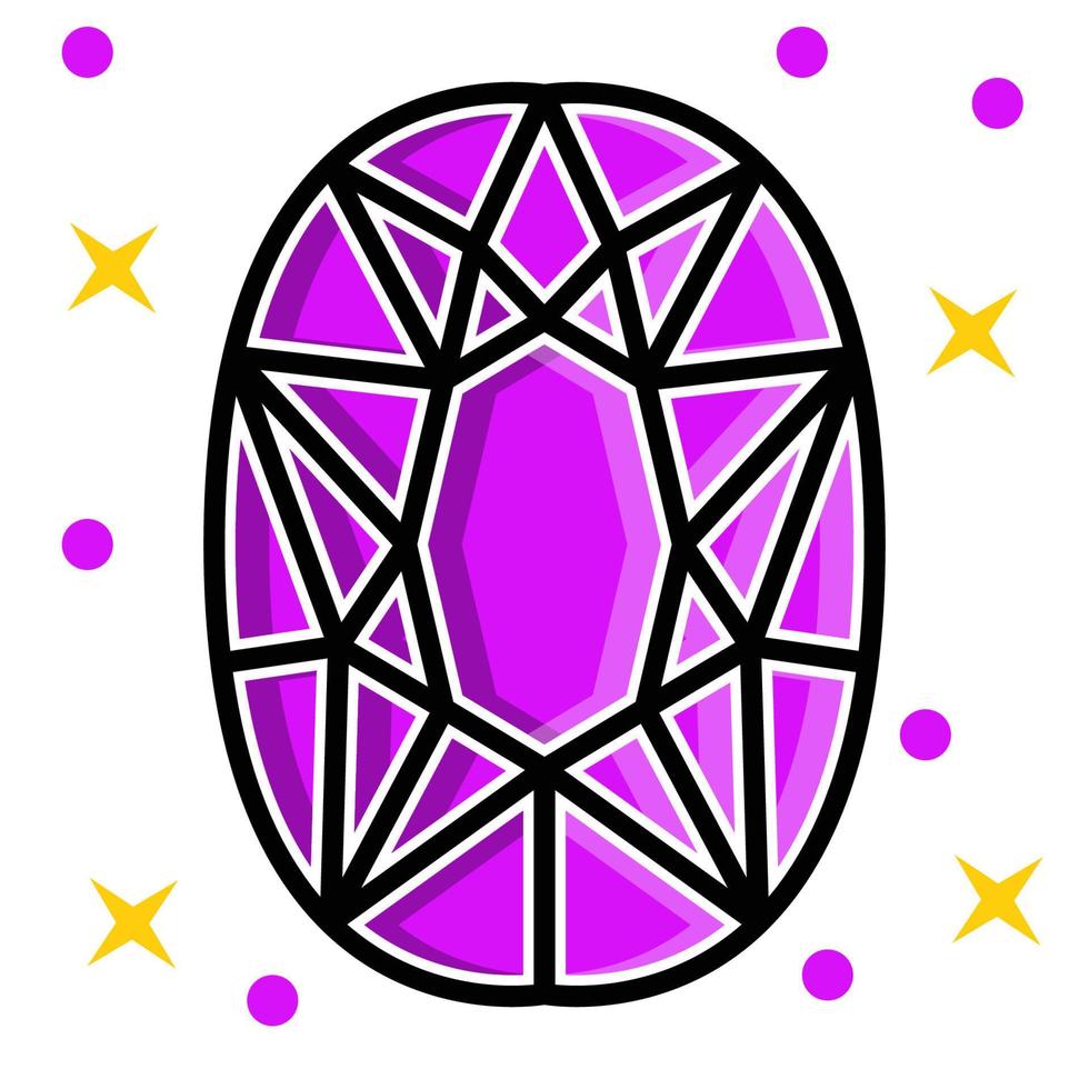 Gemstone icon, suitable for a wide range of digital creative projects. vector