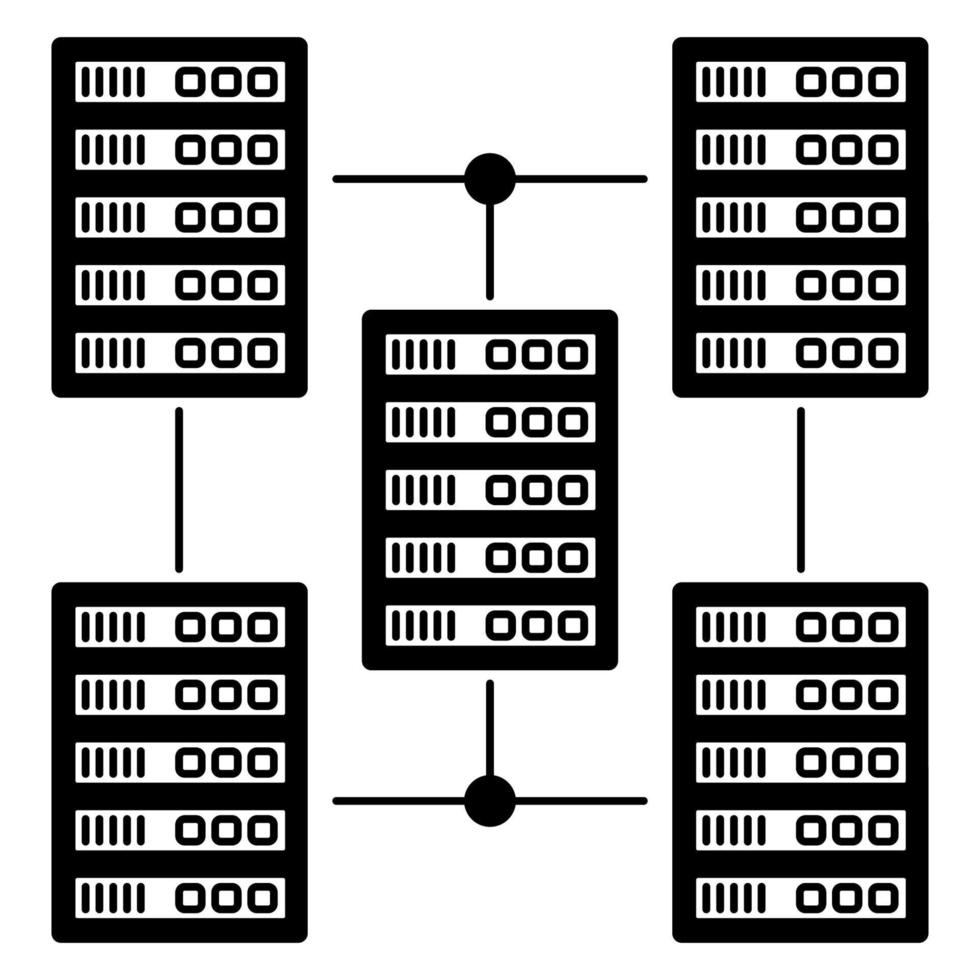 ícono de big data, adecuado para una amplia gama de proyectos creativos digitales. vector