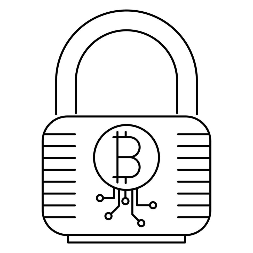 Bitcoin wallet icon, suitable for a wide range of digital creative projects. vector