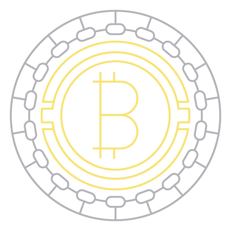 bitcoin icon, suitable for a wide range of digital creative projects. vector