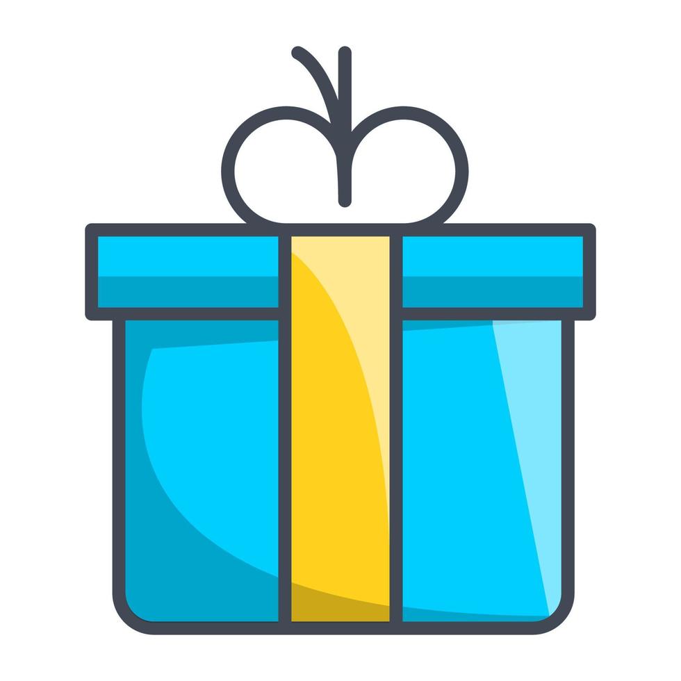 icono de regalo, adecuado para una amplia gama de proyectos creativos digitales. vector