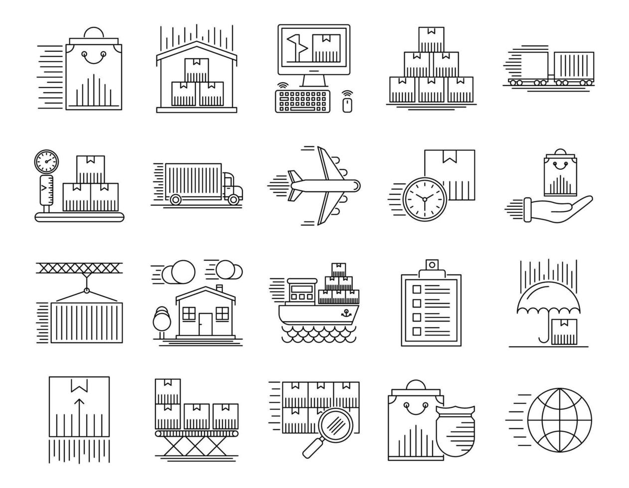 Shipping Services icons, suitable for a wide range of digital creative