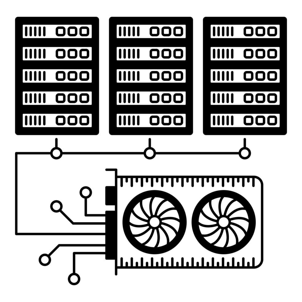 ícono de bitcoin minero, adecuado para una amplia gama de proyectos creativos digitales. vector