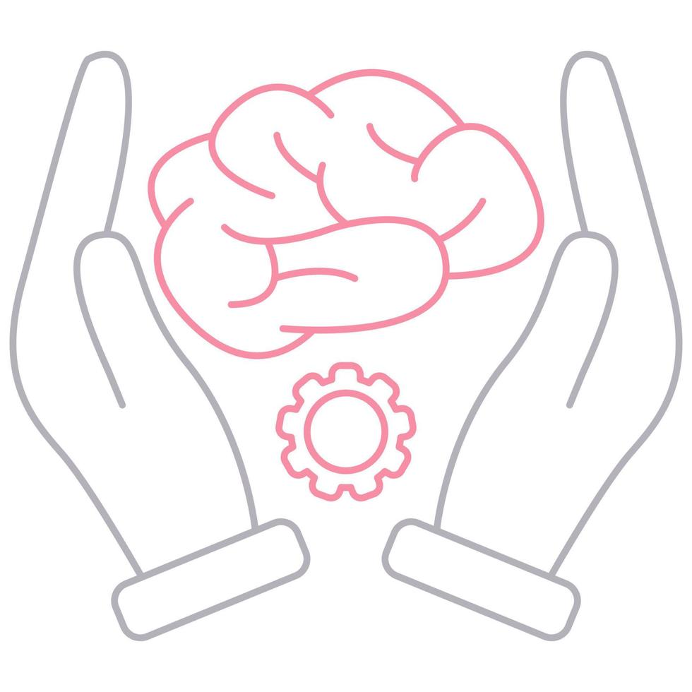 icono de práctica cerebral, adecuado para una amplia gama de proyectos creativos digitales. vector