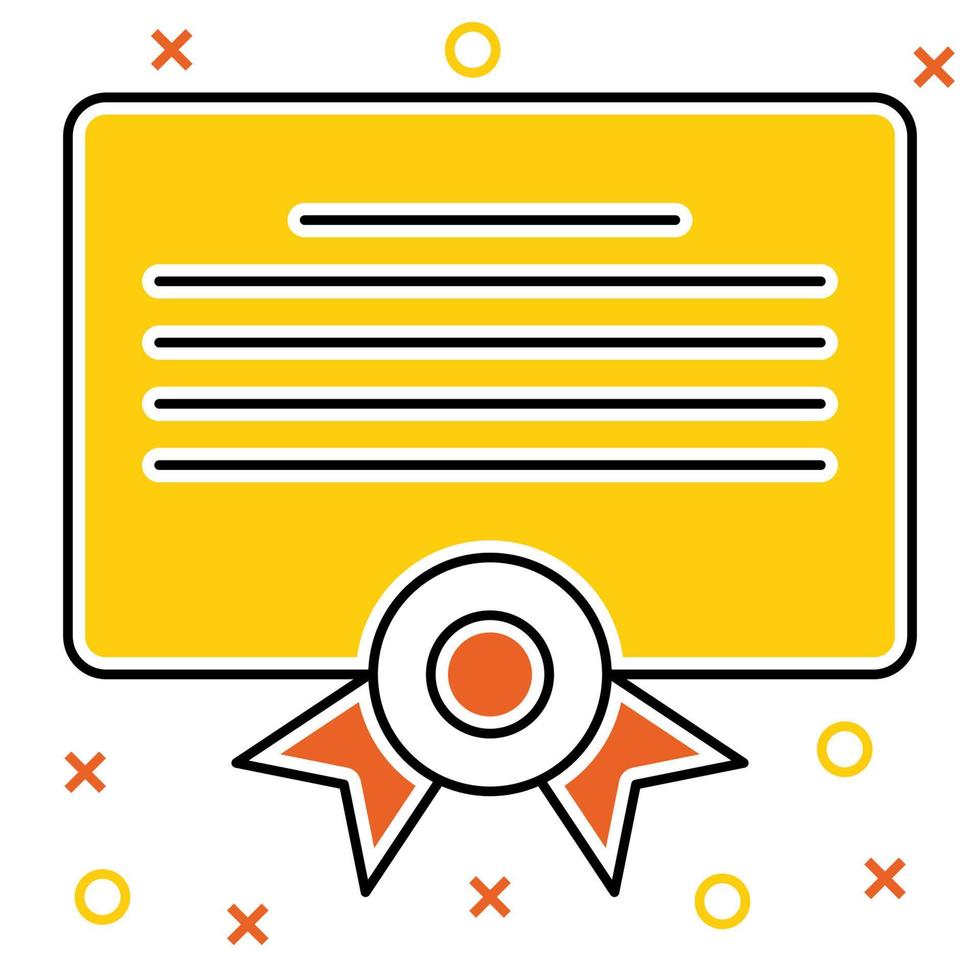 certificate icon, suitable for a wide range of digital creative projects. vector