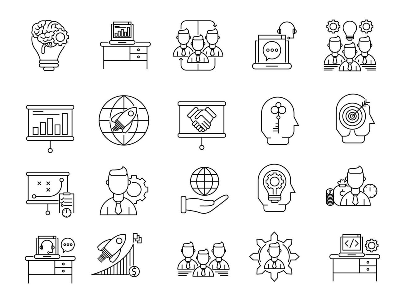 Corporate business icons, suitable for a wide range of digital creative projects. vector