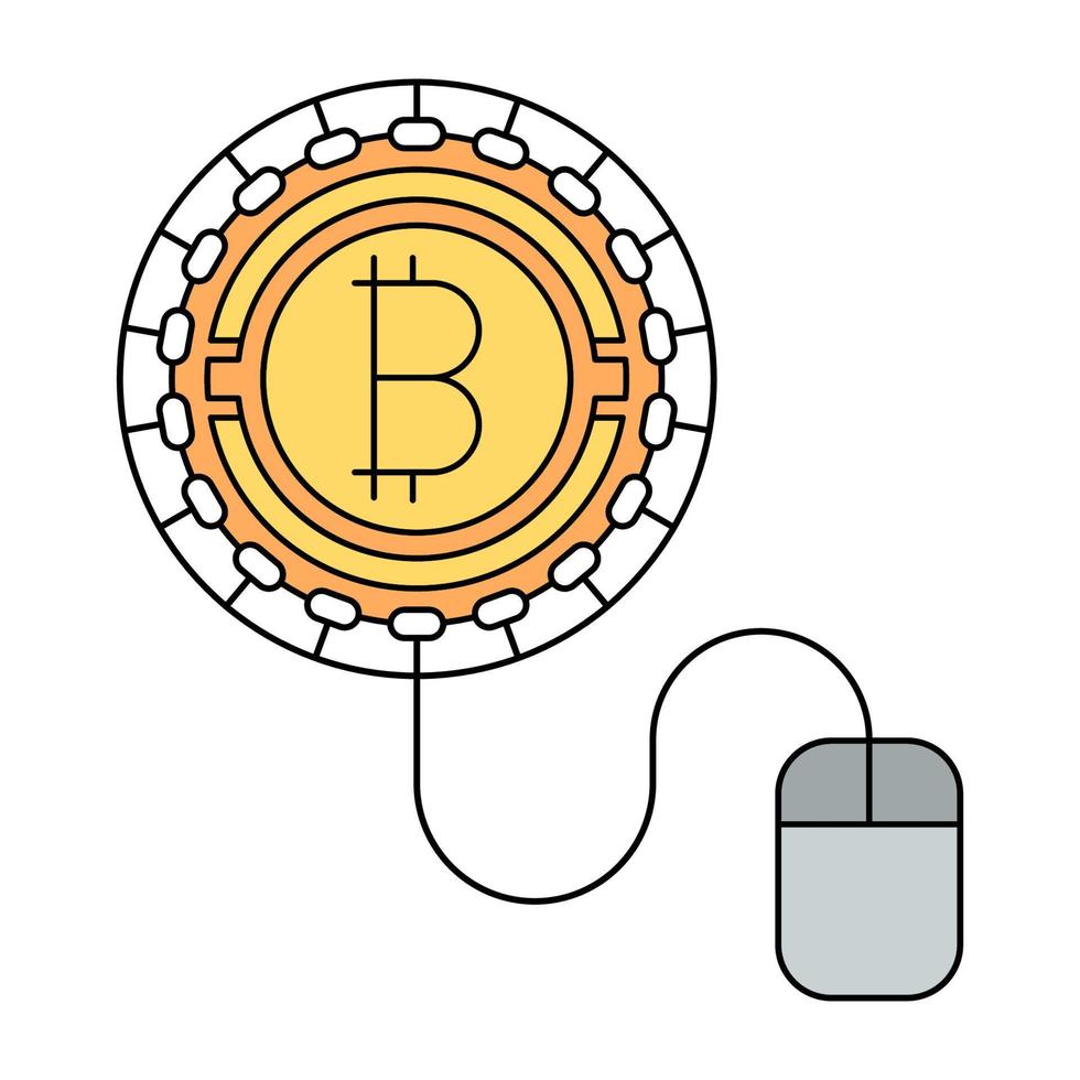 Earn bitcoin icon, suitable for a wide range of digital creative projects. vector