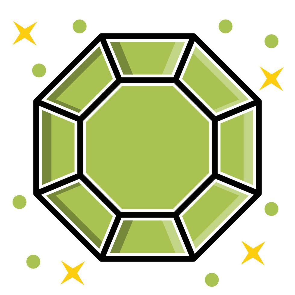 icono de diamante octogonal, adecuado para una amplia gama de proyectos creativos digitales. vector