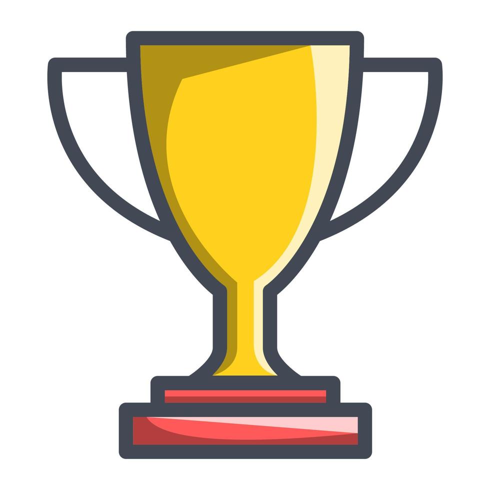 icono de trofeo, adecuado para una amplia gama de proyectos creativos digitales. vector