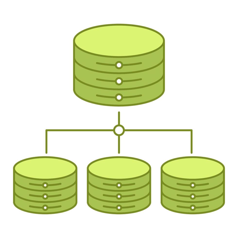 distributed database icon, suitable for a wide range of digital creative projects. vector