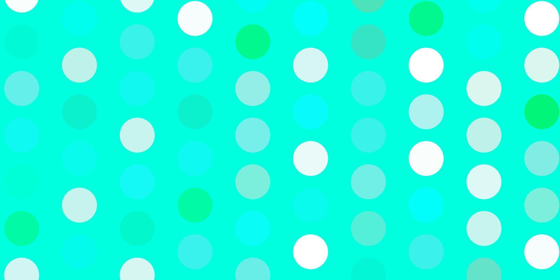 patrón de vector verde claro con esferas.