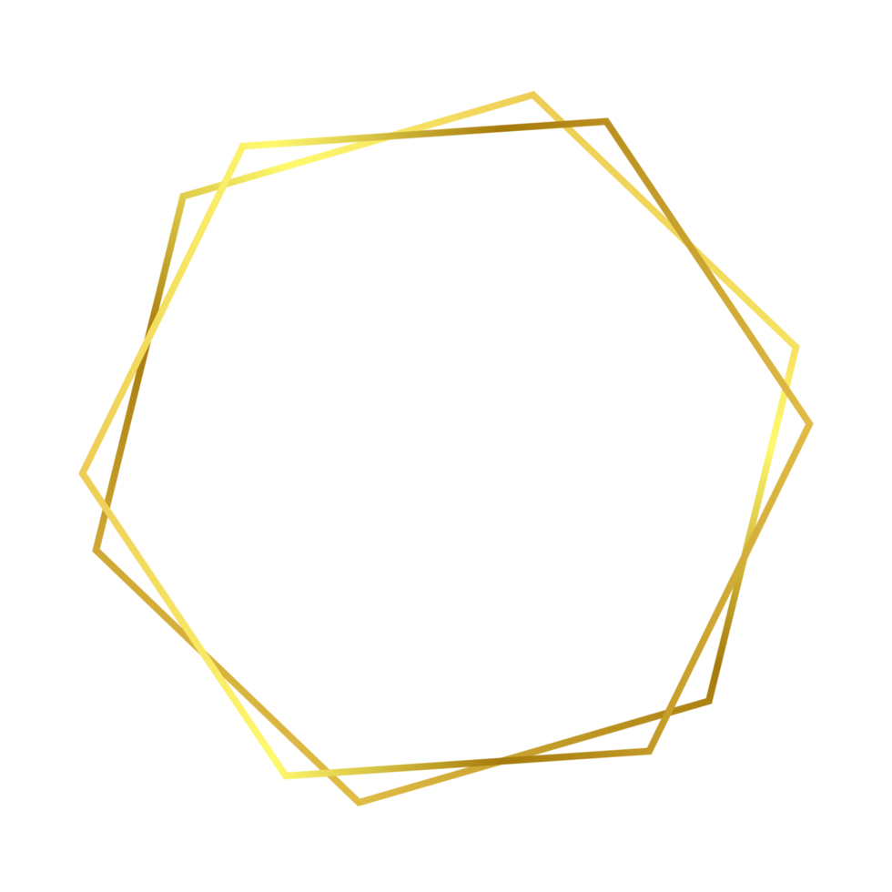 Geometric Gold Frame png