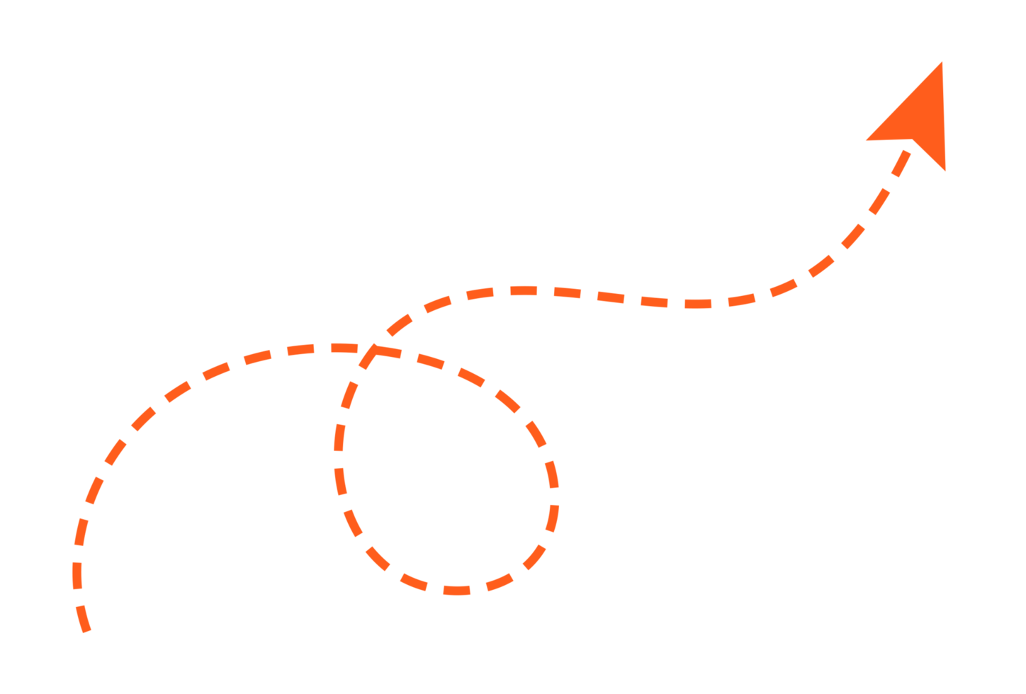 seta de linha tracejada png