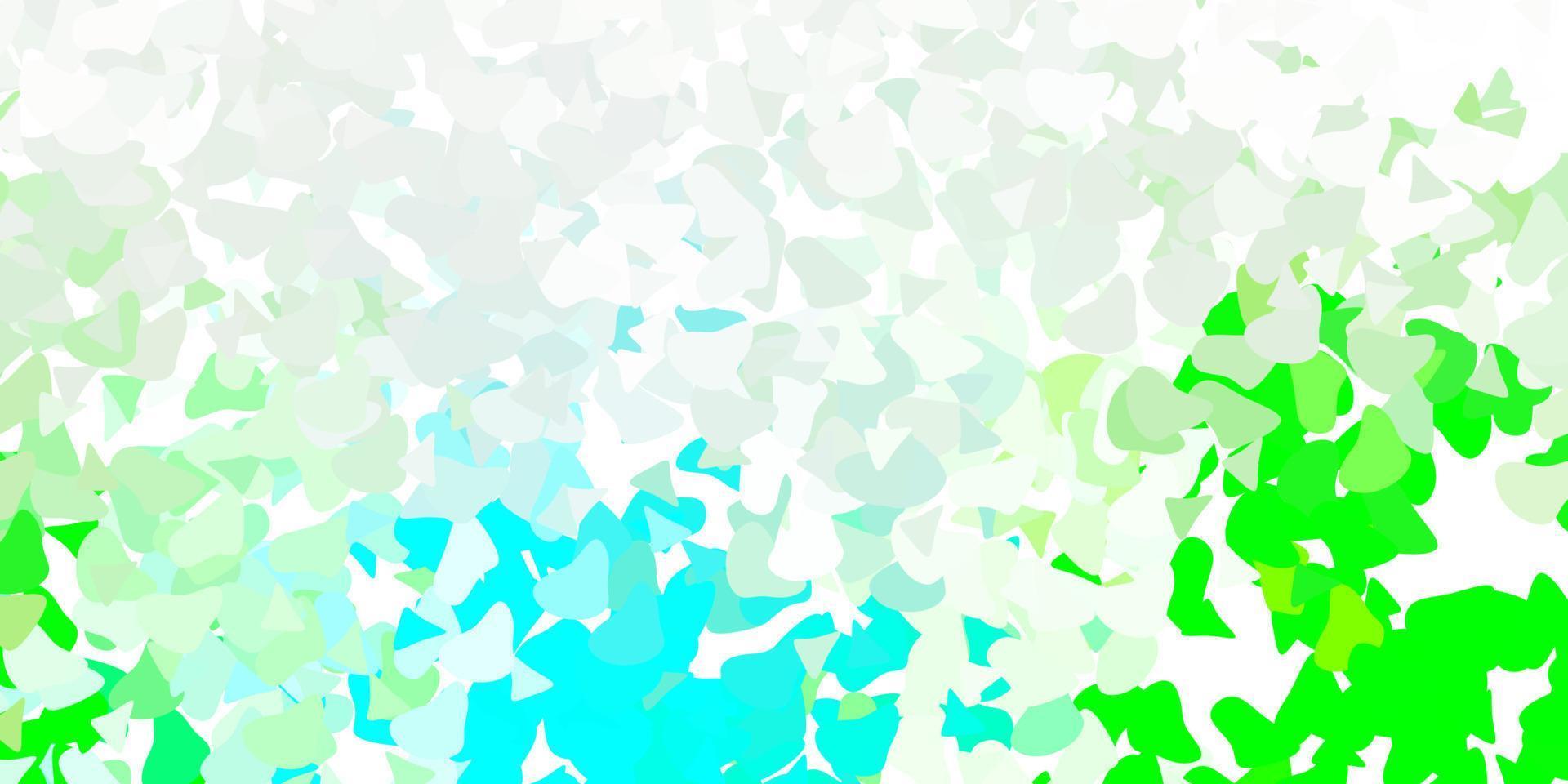 Light green vector pattern with abstract shapes.