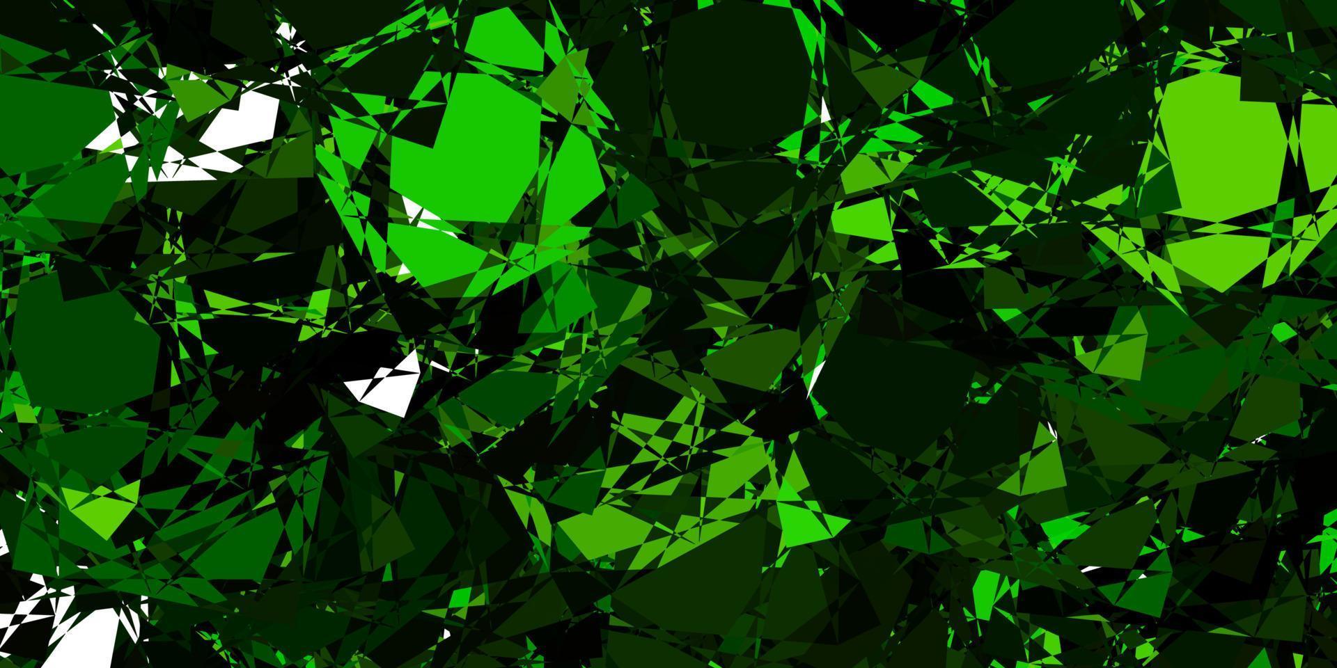 Dark Green vector pattern with polygonal shapes.