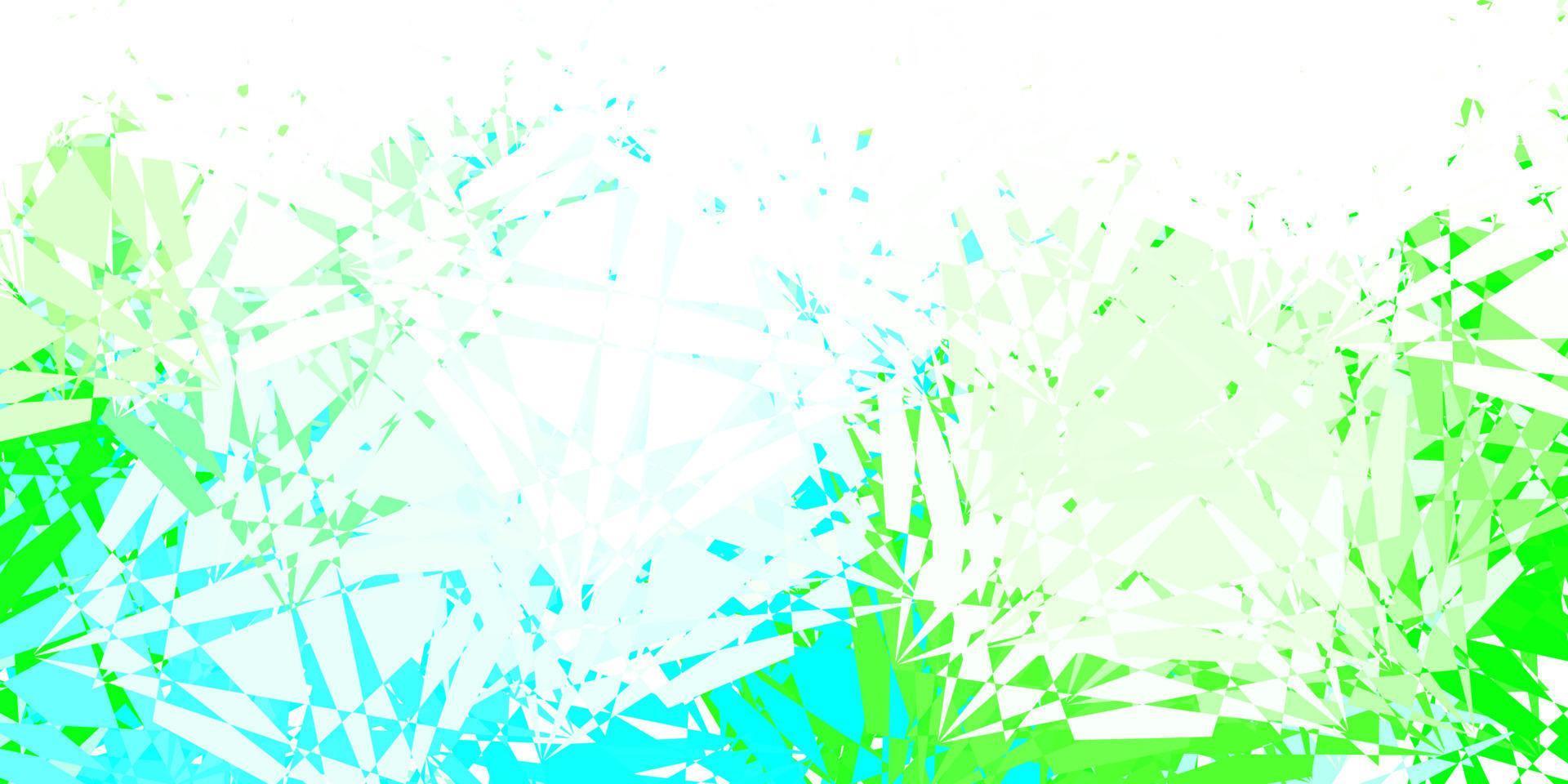 Light Green vector background with triangles.