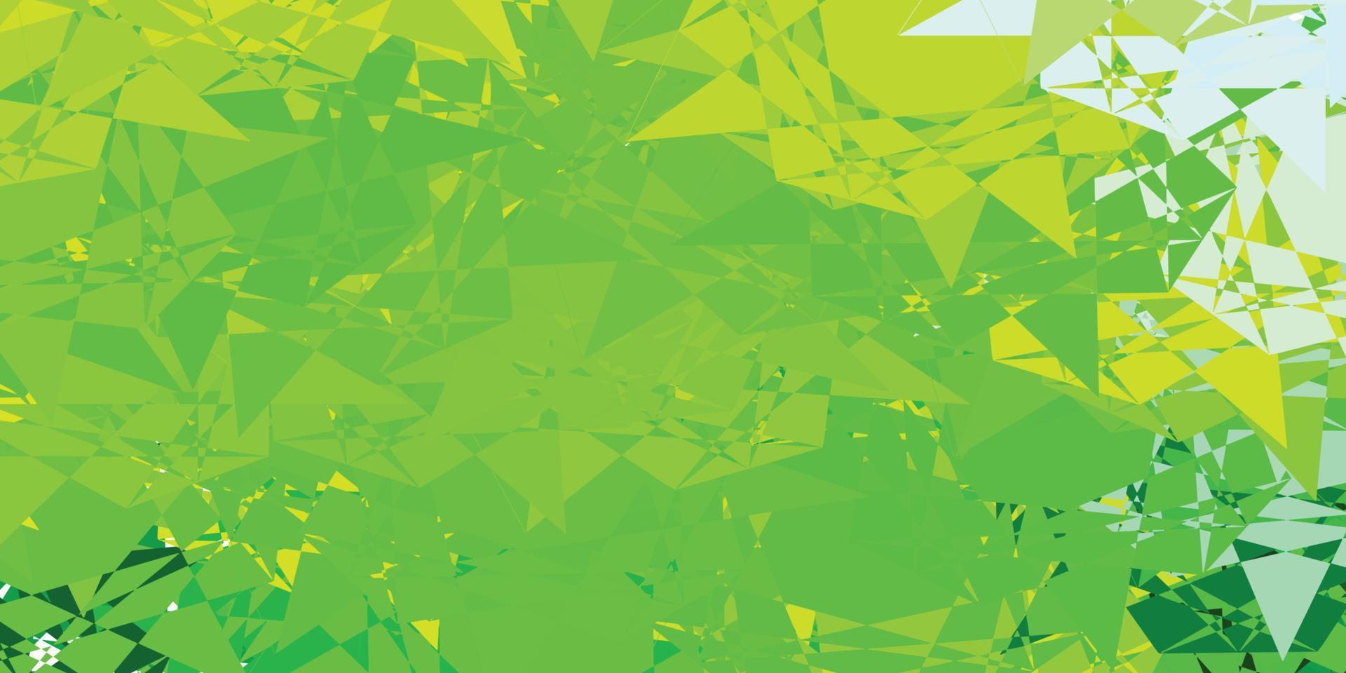 Light Green, Yellow vector texture with random triangles.