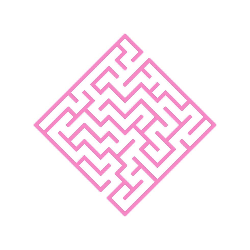 Abstract square maze. Game for kids. Puzzle for children. Labyrinth conundrum. Find the right path. Vector illustration.