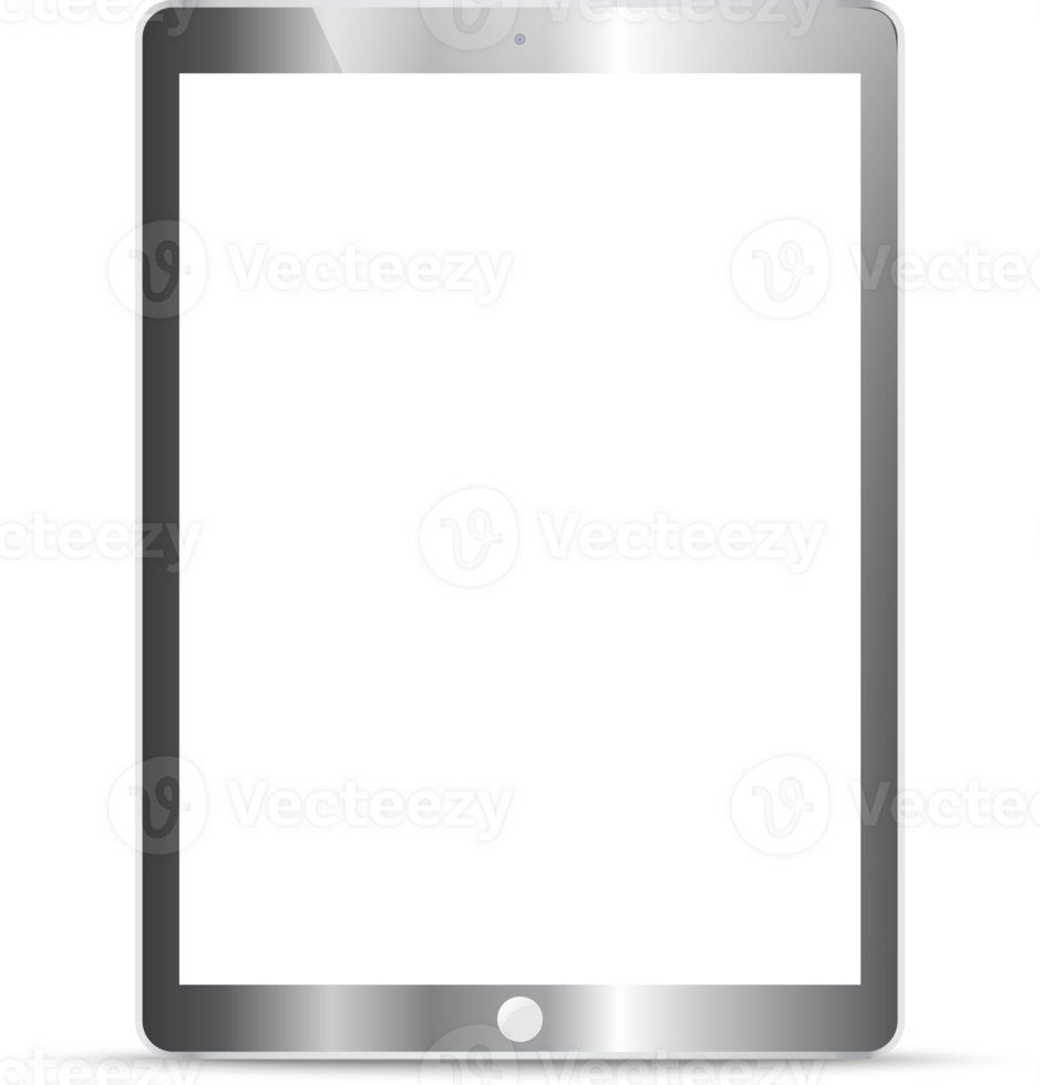 Silver Tablet isolated png