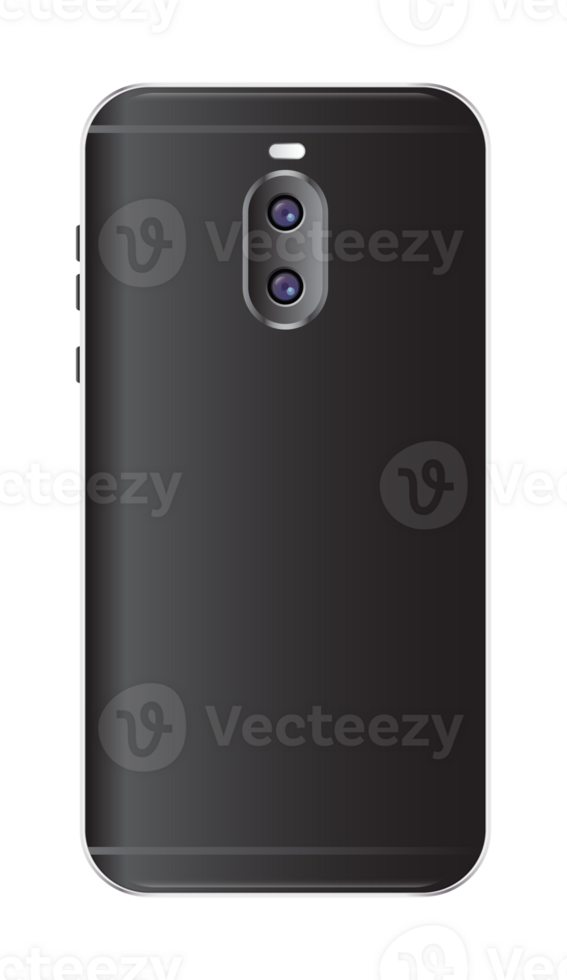 Modern black touchscreen cellphone tablet smartphone isolated png