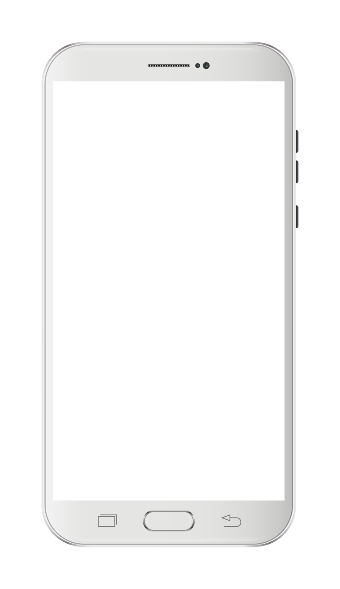 Modern white touchscreen cellphone tablet smartphone isolated 17060317 PNG