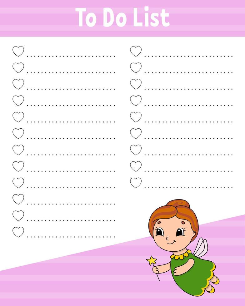 To do list. Printable template. Handwriting paper. Lined sheet. For diary, planner, checklist, wish list. Vector illustration.
