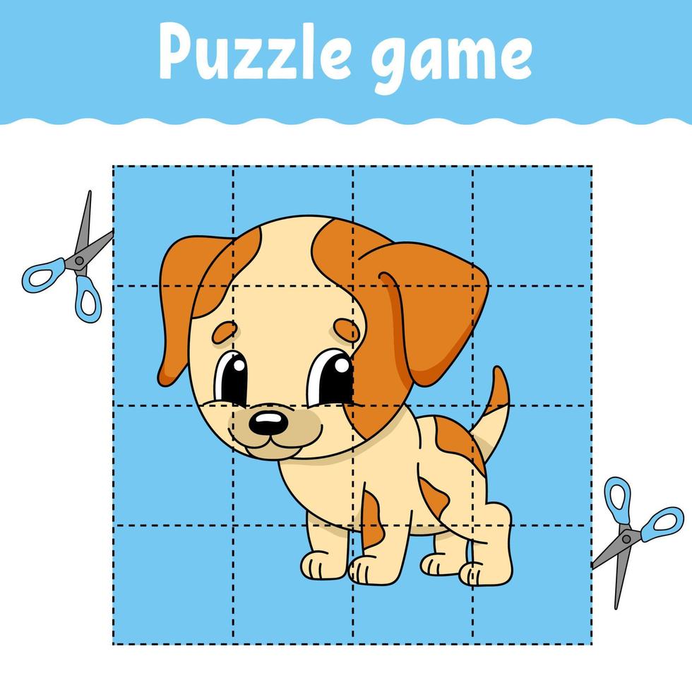 juego de rompecabezas para ninos. hoja de trabajo de desarrollo educativo. juego de aprendizaje para ninos. pagina de actividades de colores. para nino pequeno acertijo para preescolar. ilustracion ve...