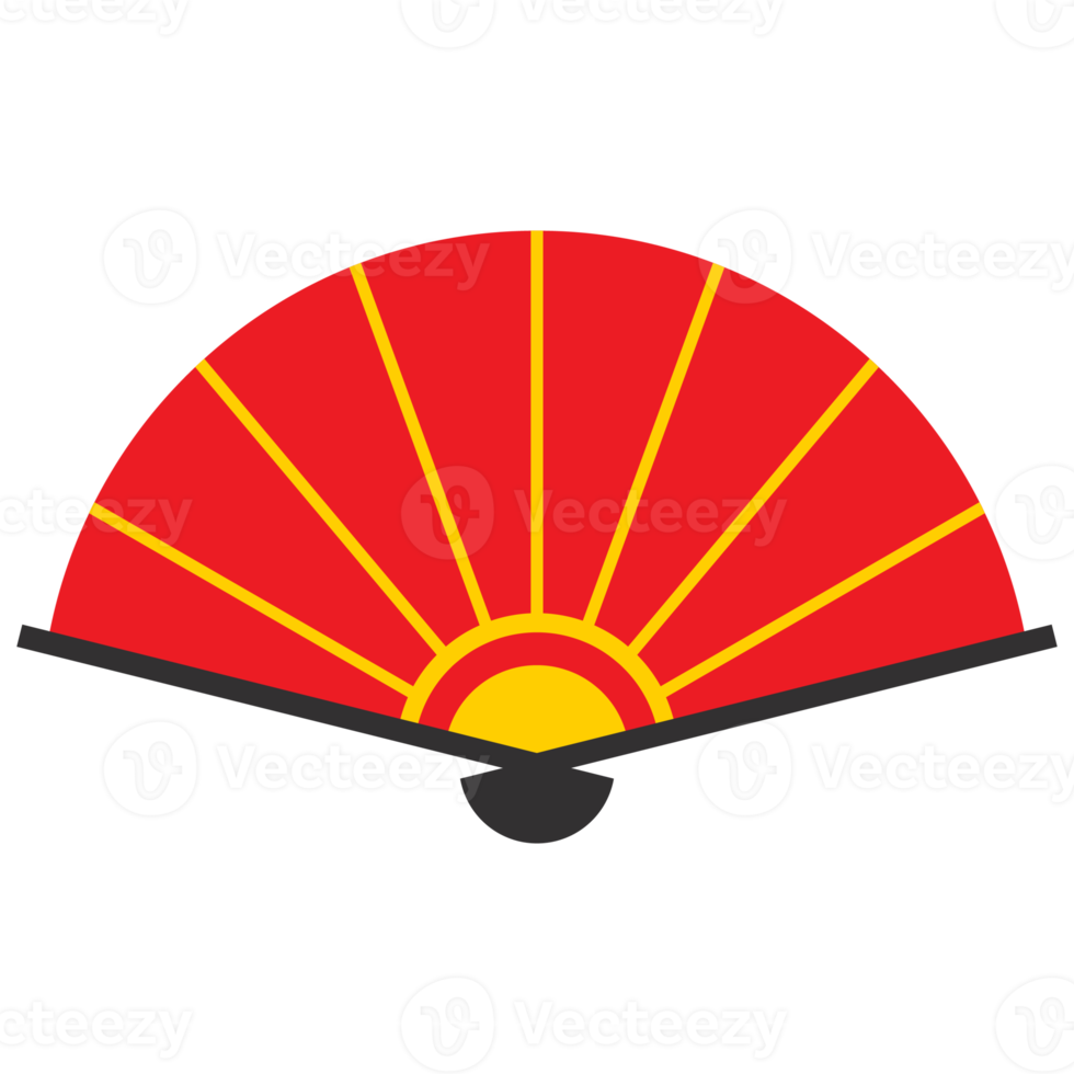 Chinese folding fans for chinese new year decoration traditional icon symbols png