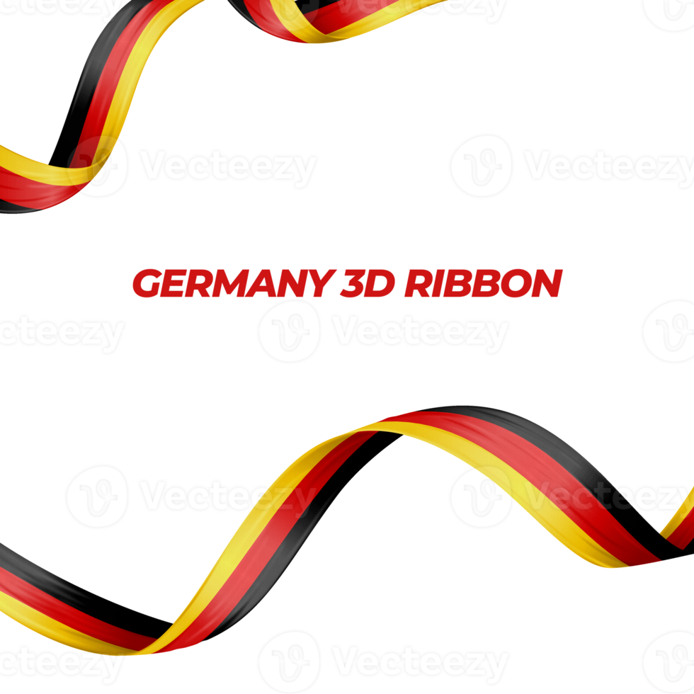 Ribbon with germany flag color 3d png
