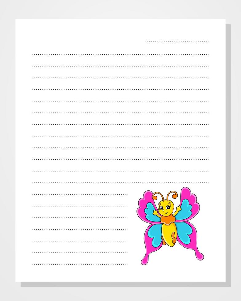 sheet-template-for-notebook-notepad-diary-lined-paper-with-cute-character-cartoon-style-vector-illustration-17060509-vector-art-at-vecteezy