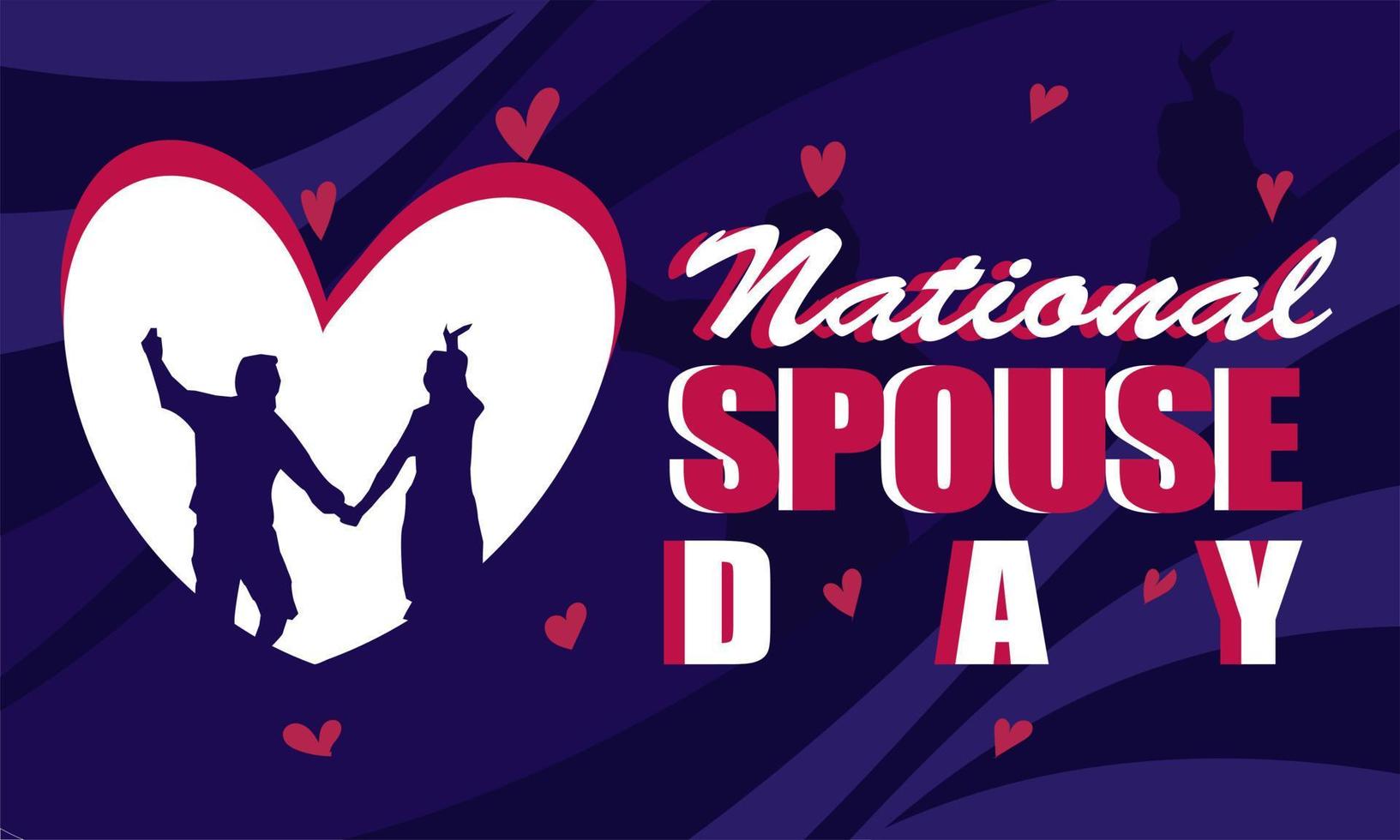 National spouses day spouse day template vector design, very suitable for background, banners, websites, apps.