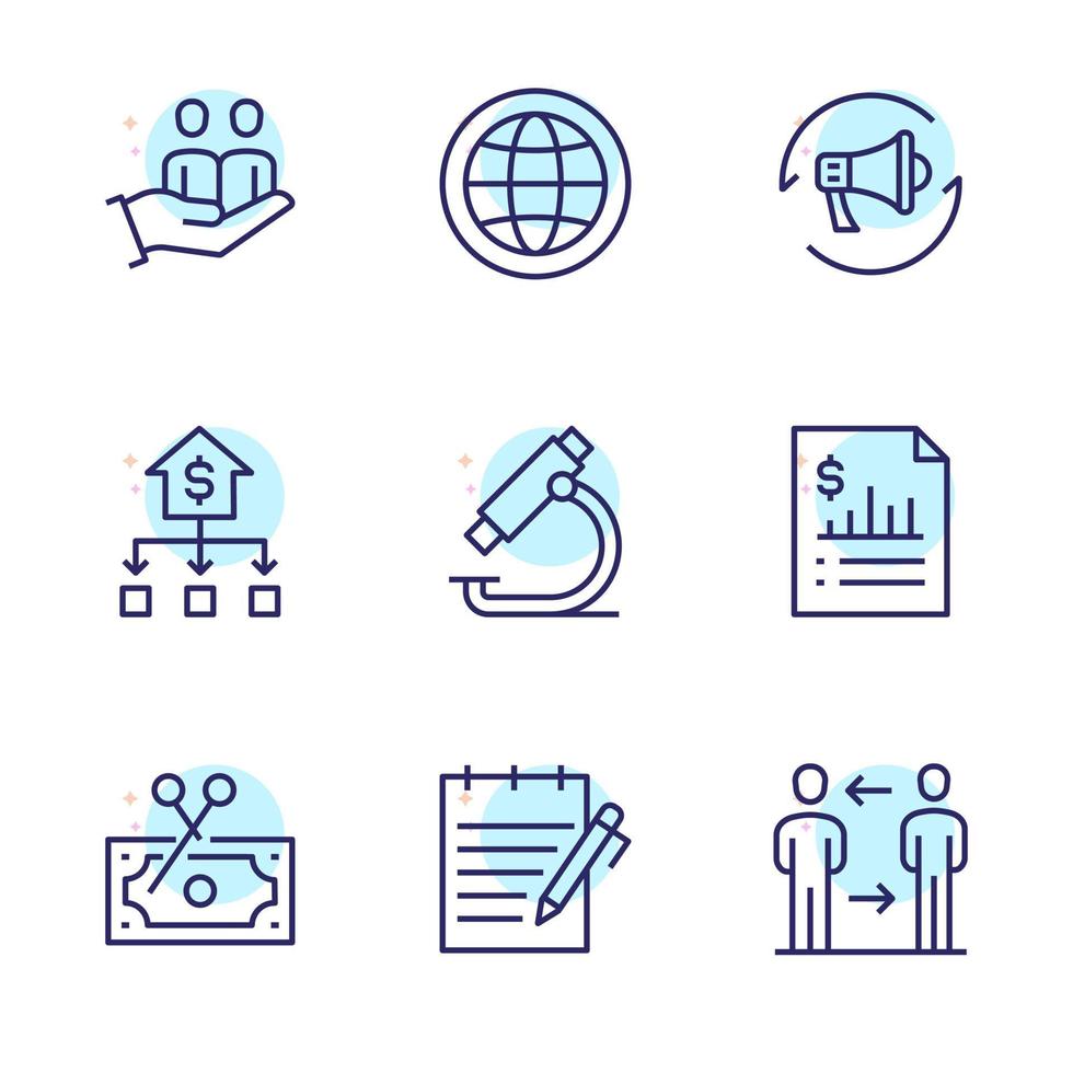 icono de línea de recursos humanos, negocios, gestión, estrategia. diseño vectorial para sitios web, aplicaciones, aplicaciones. vector