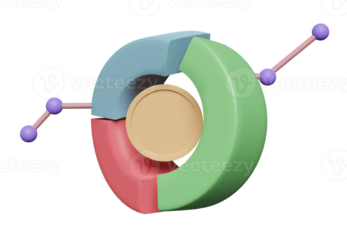 3D-Diagramme und Diagramm mit Münze, Analyse von Geschäftsfinanzdaten, Online-Marketing isoliert. minimales konzept der geschäftsstrategie, 3d-renderillustration png