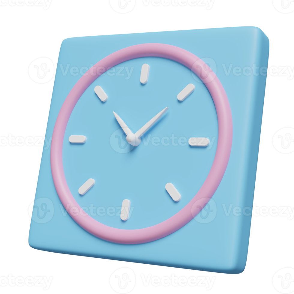 3d cartone animato allarme orologio svegliati tempo mattina isolato. minimo design concetto, 3d rendere illustrazione png