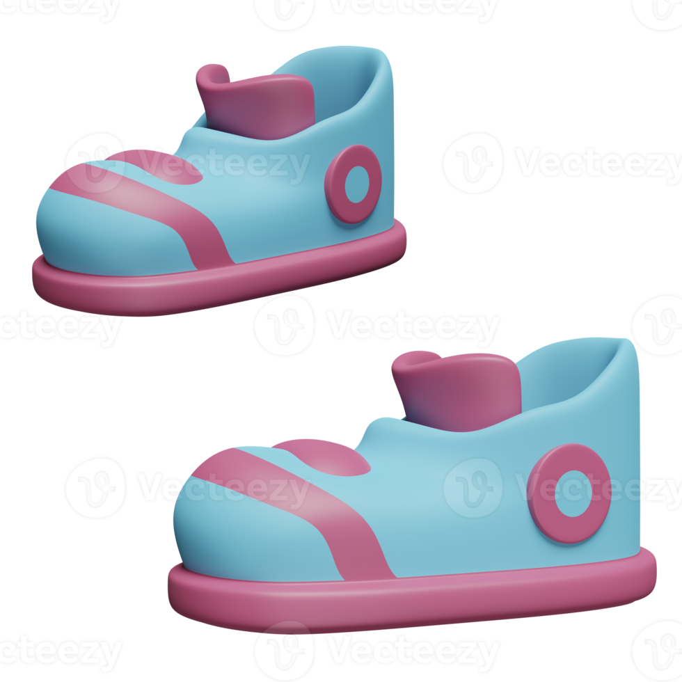 3d blauw sportschoenen, schoenen geïsoleerd. concept 3d geven illustratie png