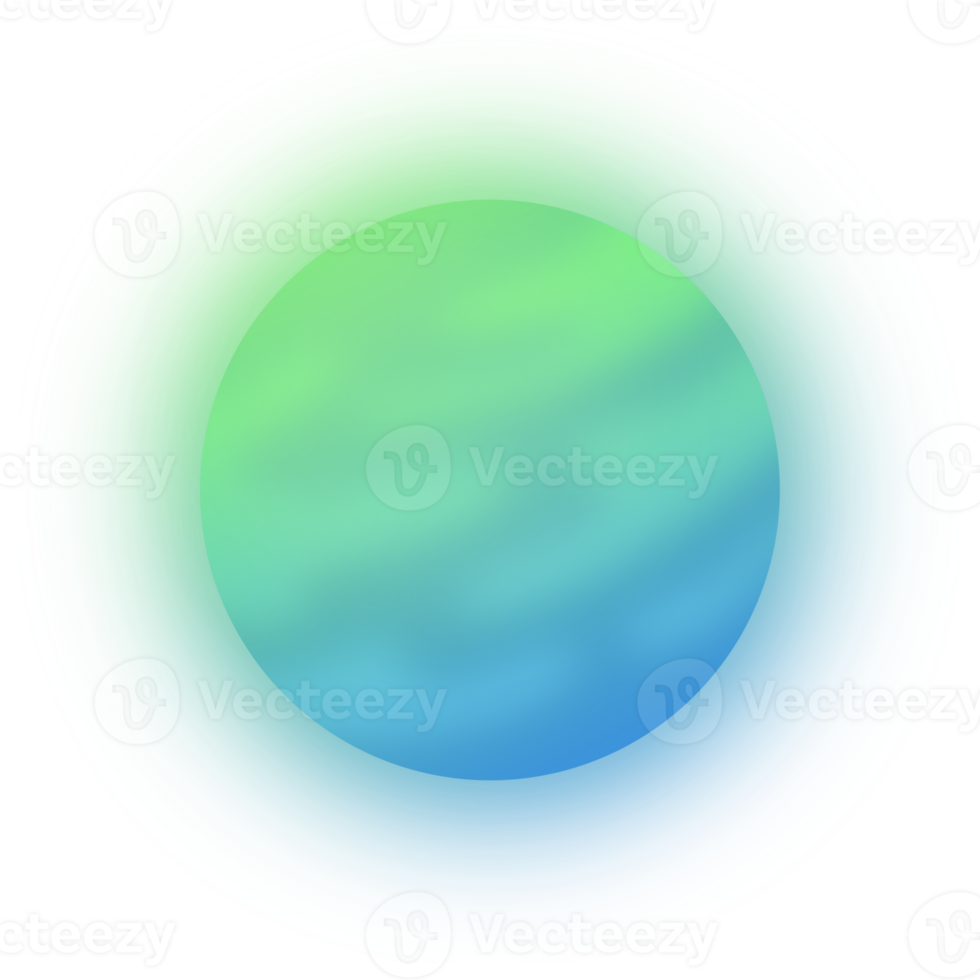 glimmend groen blauw taling gloeiend ster planeet illustratie wetenschap kosmos kleurrijk helling png