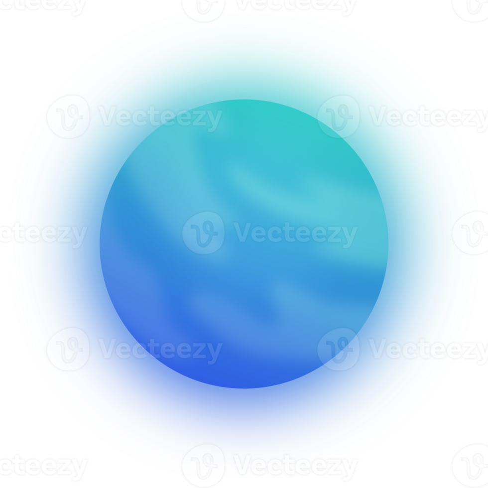 glimmend groen taling blauw gloeiend ster planeet illustratie wetenschap kosmos kleurrijk helling png