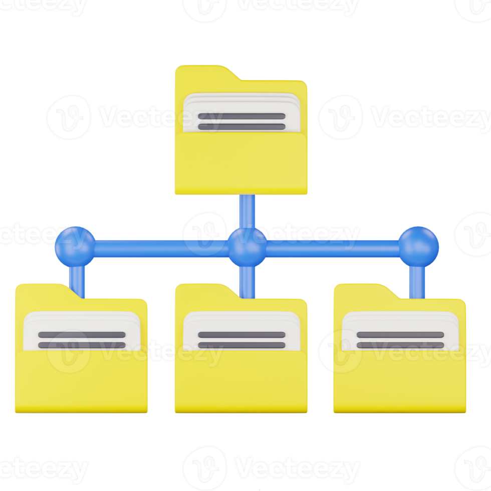 3d sharing folder icon illustration png