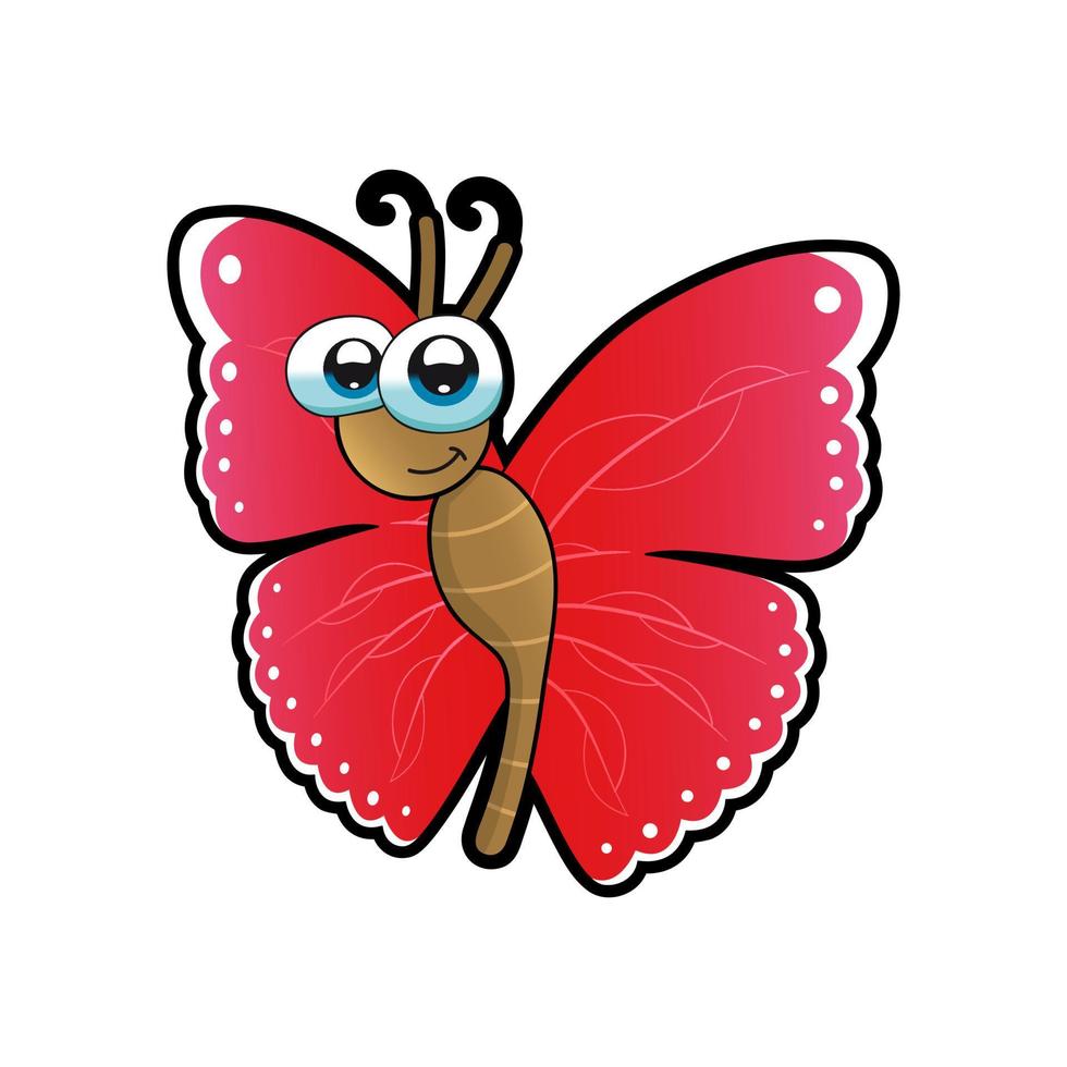 lindo insecto sonriente ilustración vectorial. vector