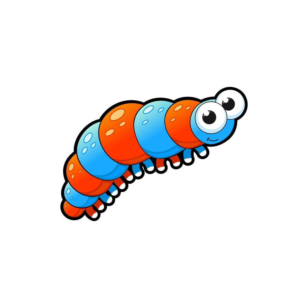 lindo insecto sonriente ilustración vectorial. vector