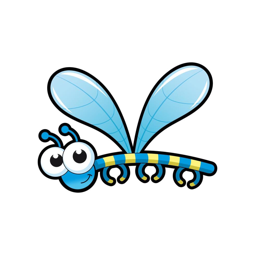 lindo insecto sonriente ilustración vectorial. vector