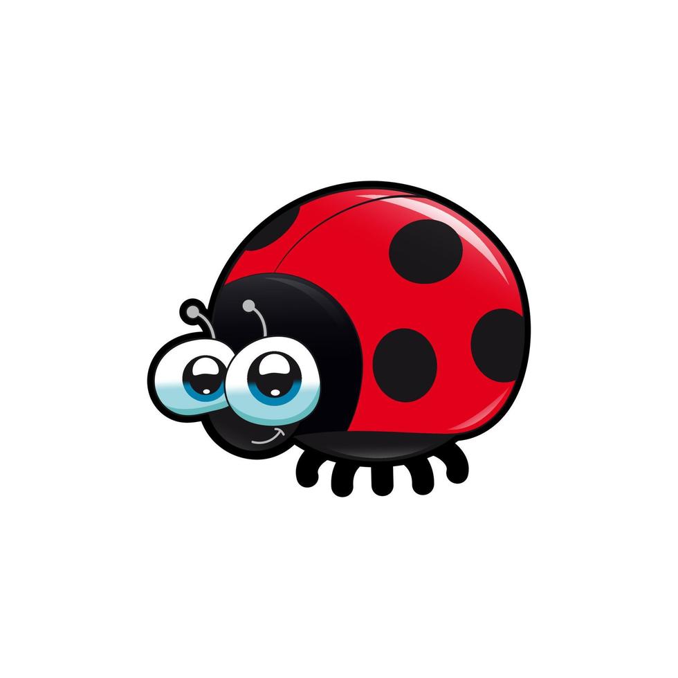 cute bug smiling illustration vector. vector