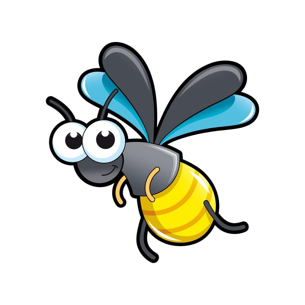 Cute BEE smiling illustration vector. vector