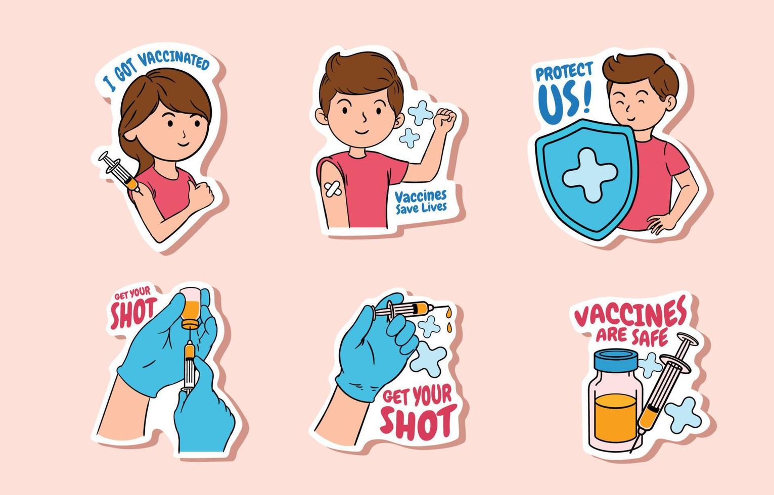 Immunization Service Sticker Template vector