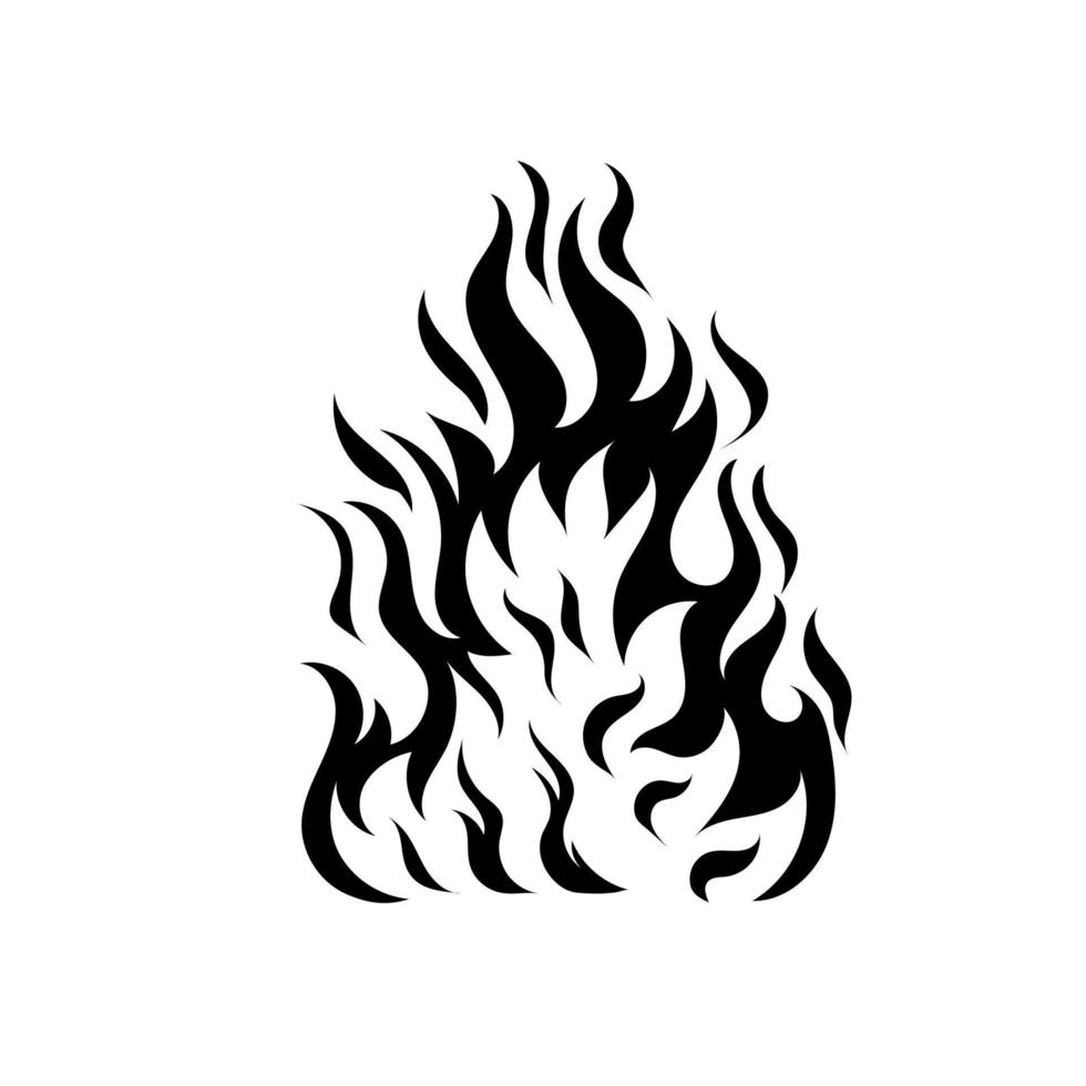 llamas de fuego, establecer iconos vectoriales. signo de fuego icono de llama de fuego aislado sobre fondo blanco. ilustración vectorial vector