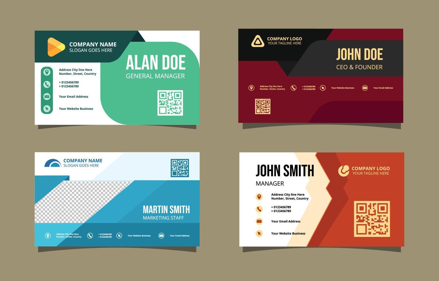 Corporate business essential card Template vector