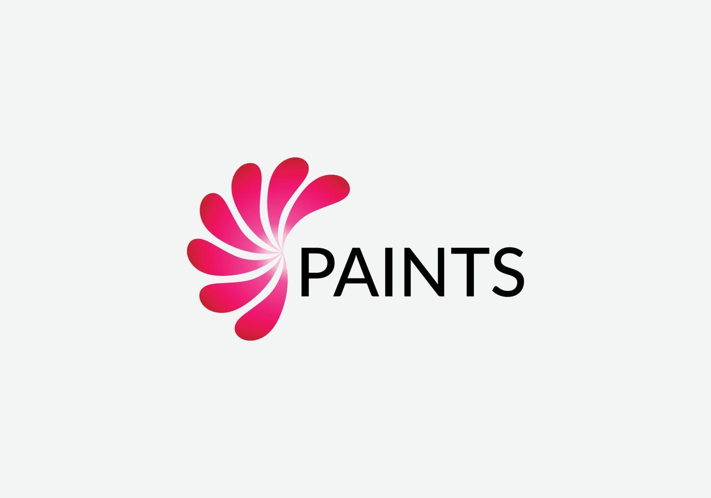 Abstract paints real estate logo design vector