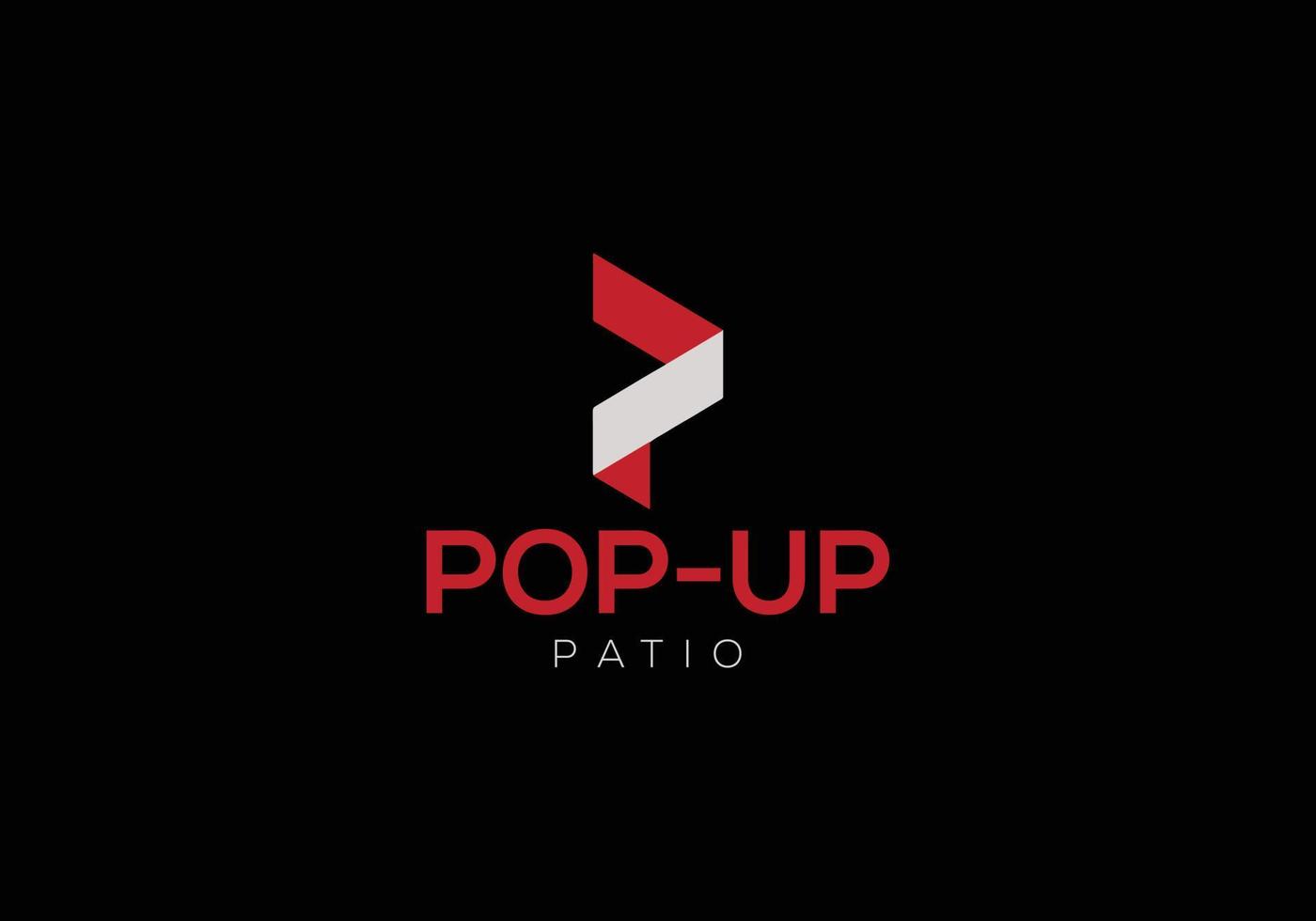 Abstract p letter modern minimalist lettermarks logo design vector