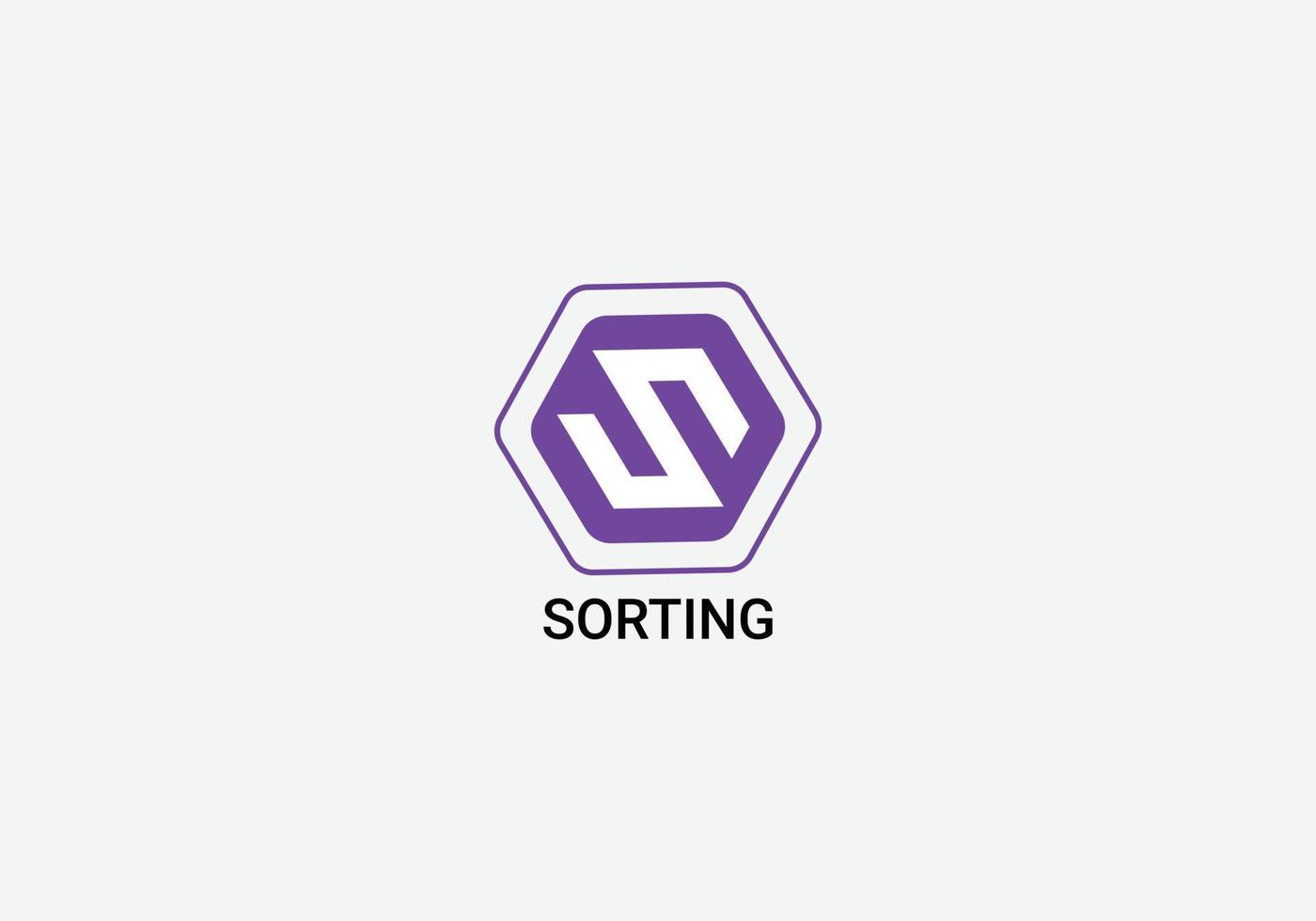 Sorting Abstract S initial letter logo design template vector